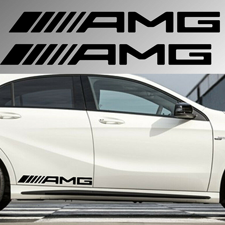 Adesivi auto AMG MERCEDES compatibili tuning per fiancate laterali racing  A44 - Orizzonte CM Print