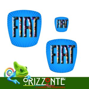 Fregi in resina 3D compatibili per Fiat Punto-500-L-X-Adesivi stemma per auto