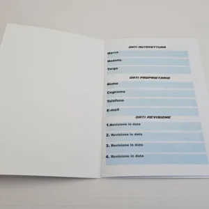 Libretto manutenzione auto personalizzato con logo azienda - immagine 3