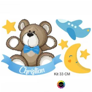 Adesivo decorazioni muri Sticker da parete tema Orsetto addobbi parete cartoni - immagine 3