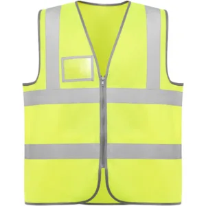 Gilet alta visibilità con zip centrale personalizzato con il tuo logo - immagine 7