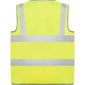 Gilet alta visibilità con zip centrale personalizzato con il tuo logo - immagine 8