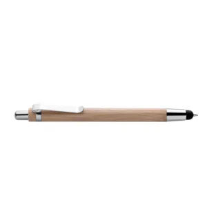 Penna a sfera Bamboo gommino touch screen gadget azienda personalizzabile - immagine 2