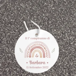 Etichette bomboniera primo compleanno battesimo comunione personalizzabili - immagine 3