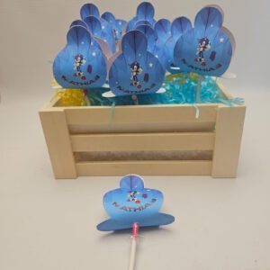 Etichetta per lecca lecca personalizzata a tema per compleanni battesimo evento - immagine 6