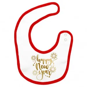 Bavaglino bimbo bimba personalizzato Happy New Year idea regalo