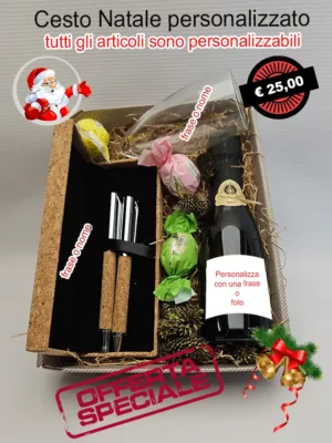 Gift box natalizia personalizzabile con nome frase idea regalo