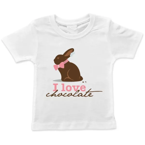 T-Shirt bimba donna personalizzata frase I love the chocolate