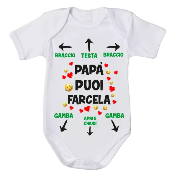 Body bimbo bimba in cotone personalizzato papà puoi farcela idea regalo