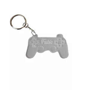 Portachiavi in plex forma joystick personalizzato con nome inciso idea regalo
