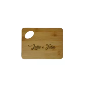Tagliere in bamboo personalizzato con nome ad incisione idea regalo - immagine 2