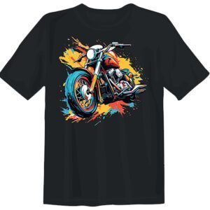 T-shirt donna uomo personalizzata immagine biker moto