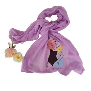 Borsa in iuta bianca con manici larghi e foulard abbinati idea regalo - immagine 3