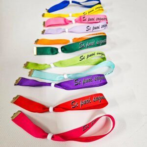 Bracciali in tessuto personalizzabili idea segnaposto per evento