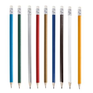 Matite con gomma personalizzabili con stampa e grafica a colore