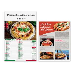 Calendari olandesi modello pizza personalizzati con grafica e stampa gratis