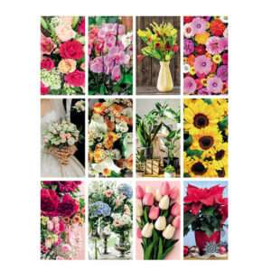 Calendari olandesi modello fiori con grafica e stampa personalizzata a colori gratis - immagine 2