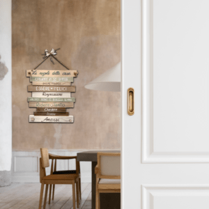 Pannello decorativo le regole della casa decorazione personalizzabile pannello con scritta in legno idea regalo quadro legno con scritta - immagine 4