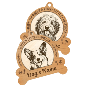 Sfera natalizia per dog's ornamento e addobbo albero di natale con immagine del tuo cane