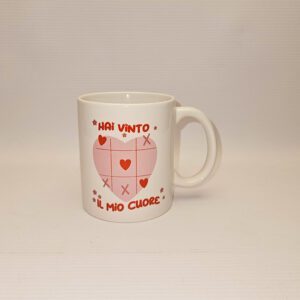 Tazza in ceramica personalizzata con frase hai vinto il mio cuore