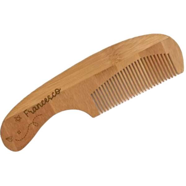 Pettine in legno neonato personalizzato idea regalo nascita