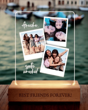 Lampada a led con targa in plex personalizzata con foto polaroid il regalo perfetto per la tua miglior amica - immagine 2