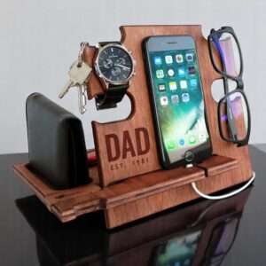 Svuotatasche in legno personalizzabile con nome o dedica idea regalo papà - immagine 2