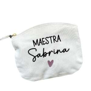 Pochette in cotone personalizzabile con nome o frase idea regalo