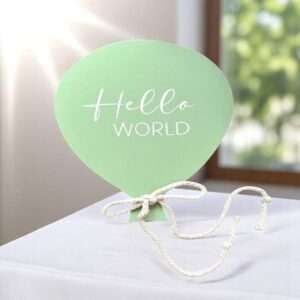 Palloncino in legno nascita personalizzabile con nome idea regalo per bambini - immagine 2