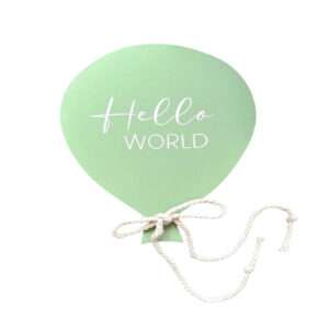 Palloncino in legno nascita personalizzabile con nome idea regalo per bambini