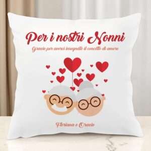 Cuscino personalizzato con nomi per i nostri amati nonni idea regalo - immagine 3