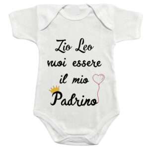 Body personalizzato vuoi essere il mio padrino idea regalo battesimo