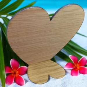Targa in legno a forma di cuore per un matrimonio unico personalizzata con frase - immagine 4