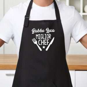 Grembiule personalizzato babbo nome miglior chef perfetto per gli amanti della cucina - immagine 2