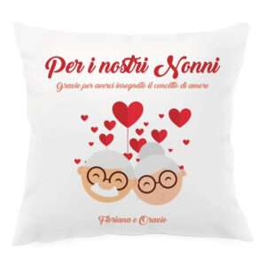 Cuscino personalizzato con nomi per i nostri amati nonni idea regalo