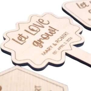 Topper in legno personalizzato per piantine idea bomboniera originale per ogni occasione