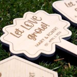 Topper in legno personalizzato per piantine idea bomboniera originale per ogni occasione - immagine 4
