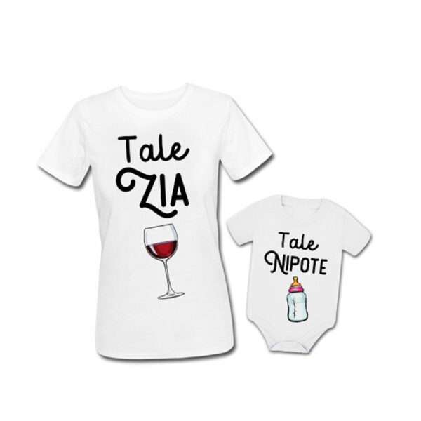 T-shirt e body personalizzati tale zia e tale nipote idea regalo divertente