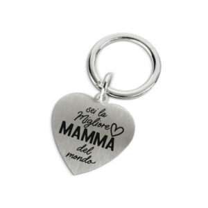 Portachiavi forma a cuore personalizzato sei la migliore mamma del mondo idea regalo