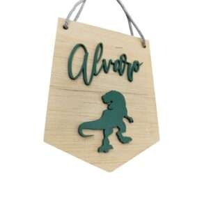 Decorazione personalizzata in legno per stanzetta bimbi con nome e personaggio