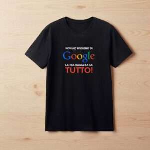 T-Shirt ironica uomo personalizzata la mia ragazza sa tutto idea regalo - immagine 5