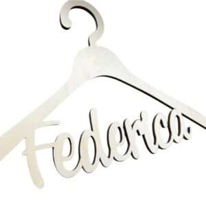 Gruccia in legno personalizzabile con nome idea regalo originale nascita