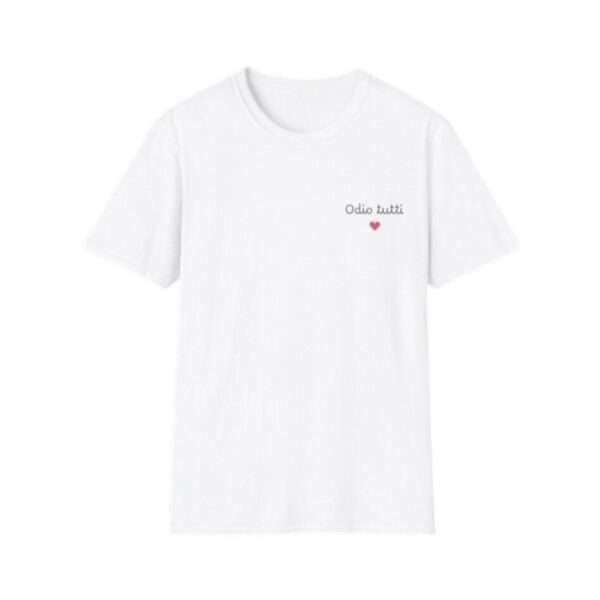 T-Shirt personalizzata odio tutti con cuore maglia divertente sarcastica unisex