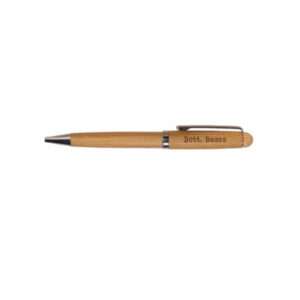 Penna in bambu con astuccio in legno personalizzabili con dedica idea regalo - immagine 5