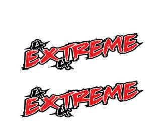 Coppia adesivi 4x4 extreme laterali sticker jeep & fuoristrada 100x30 cm - immagine 3