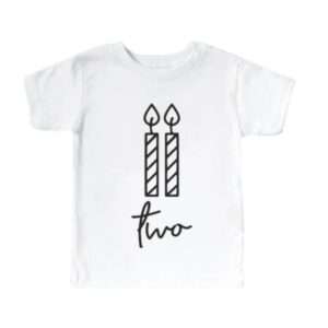 T-Shirt bambino bambina compleanno con numero e candeline