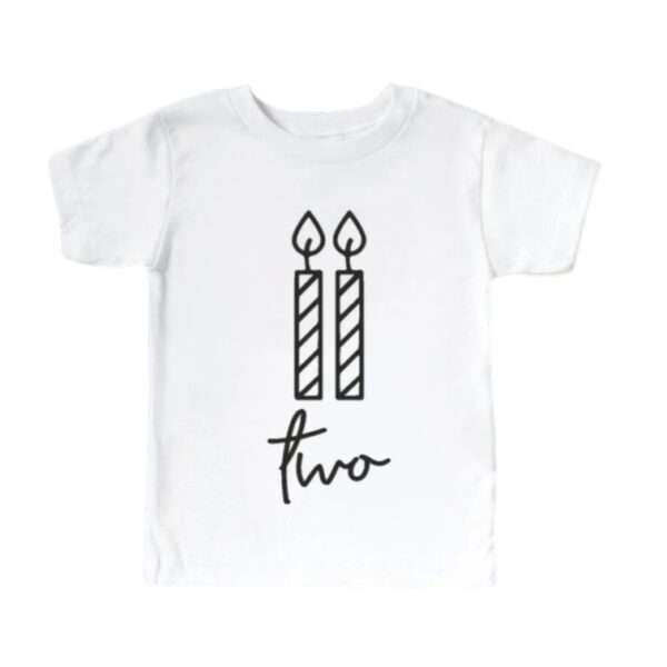 T-Shirt bambino bambina compleanno con numero e candeline
