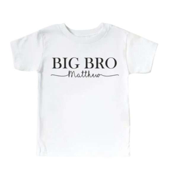 T-Shirt big brother personalizzata con nome regalo fratello maggiore