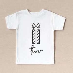 T-Shirt bambino bambina compleanno con numero e candeline - immagine 4