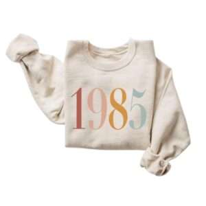 Felpa anno di nascita personalizzata stile vintage retrò unisex